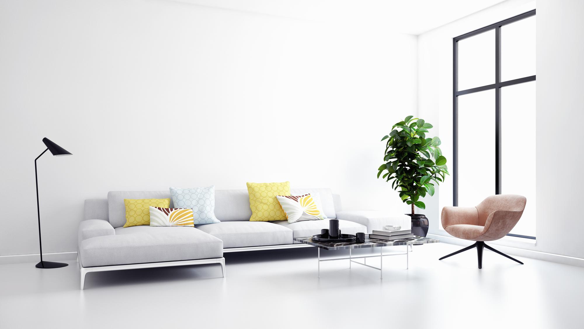 Living spațios mobilat modern